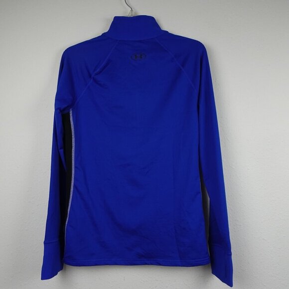 Under Armour 1/2 Zip Top Women's Size M Blue Cold Weather Training Fitted - Picture 5 of 11